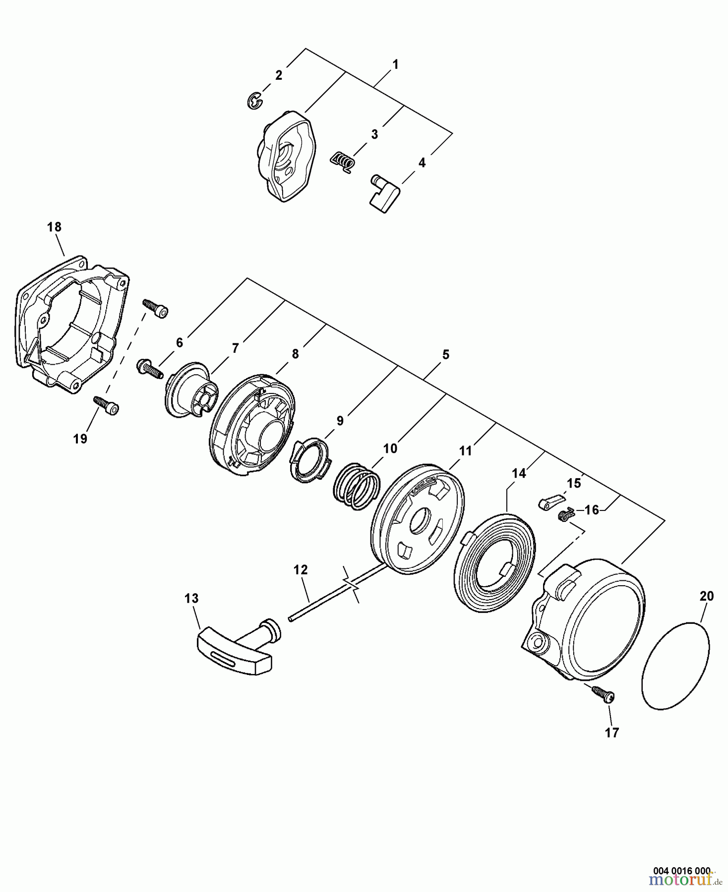 Echo Trimmer, Faden / Bürste GT-200i - Echo String Trimmer, S/N:S65211001001 - S65211999999 Starter -- i-Start