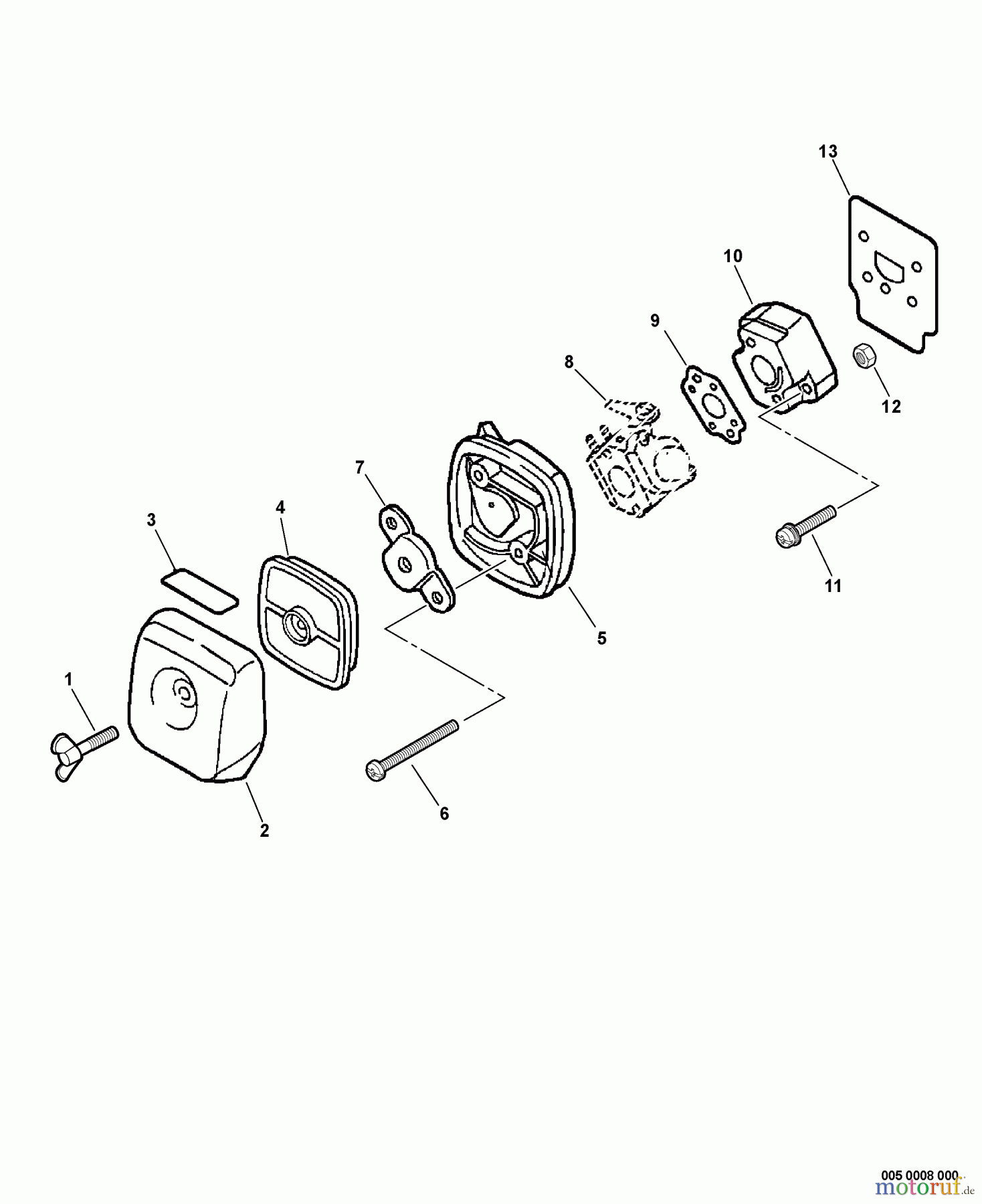 Echo Trimmer, Faden / Bürste GT-201EZR - Echo String Trimmer, S/N:02001001 - 02999999 Intake