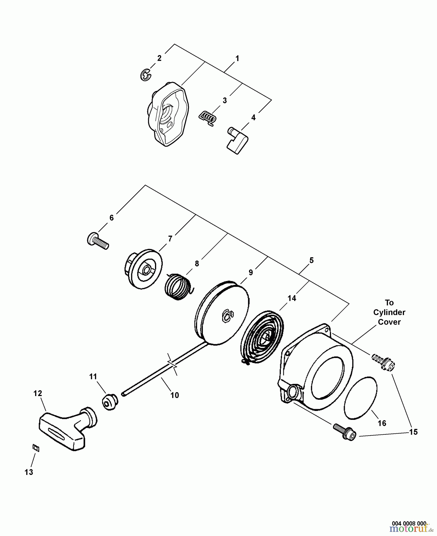 Echo Trimmer, Faden / Bürste GT-200R - Echo String Trimmer, S/N:- Echo String Trimmer, S80113001001 -- Echo String Trimmer, S80113999999 Starter -- i-30
