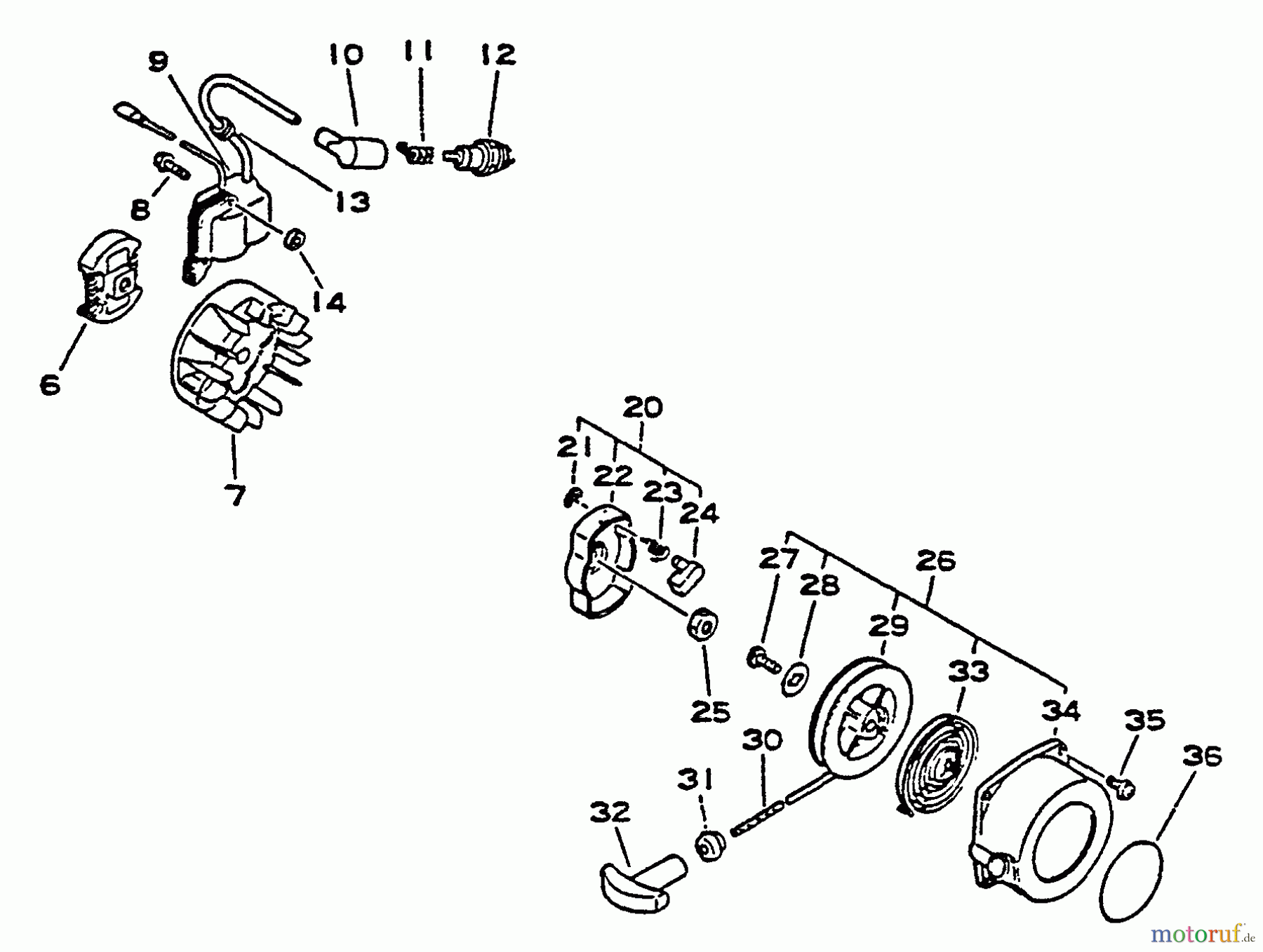 Echo Trimmer, Faden / Bürste GT-2101 - Echo String Trimmer Ignition, Starter