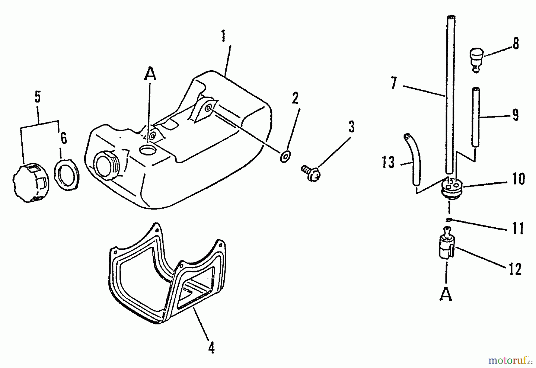Echo Trimmer, Faden / Bürste GT-2103 - Echo String Trimmer, S/N:031001 - 999999 Fuel System