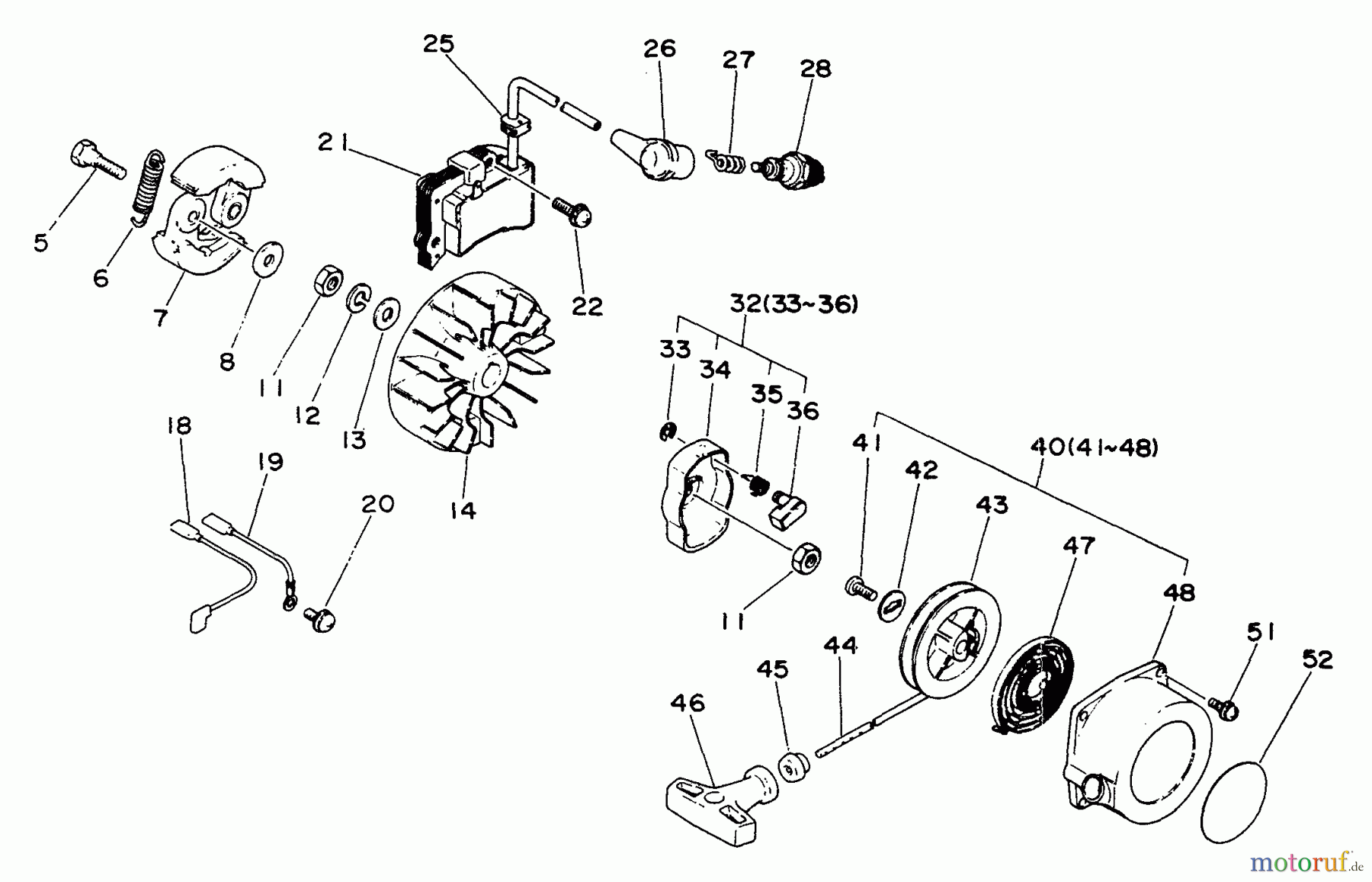 Echo Trimmer, Faden / Bürste GT-2200 - Echo String Trimmer Clutch, Ignition, Starter