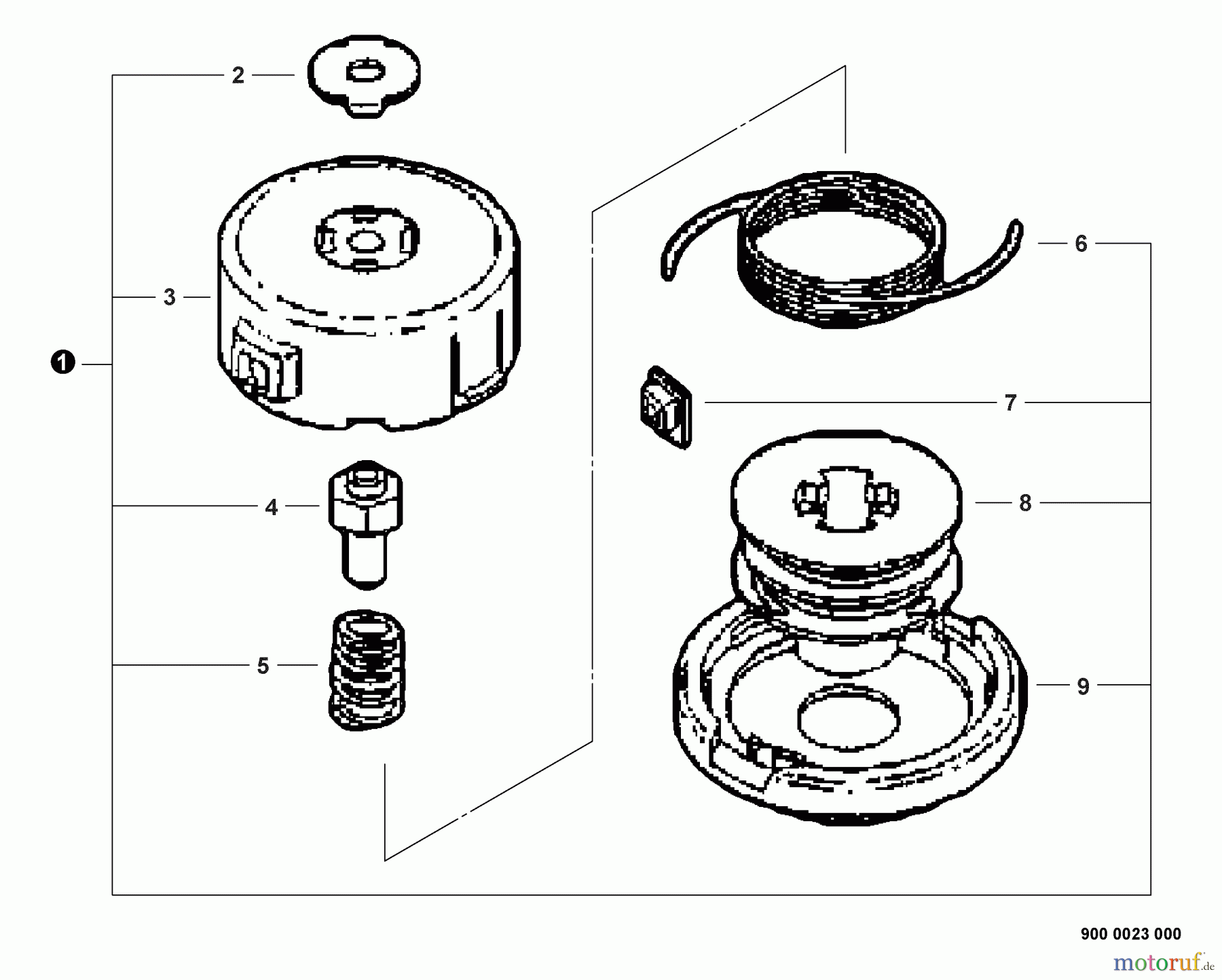 Echo Trimmer, Faden / Bürste GT-22GES - Echo String Trimmer B4-R Tap & Go Trimmer Head