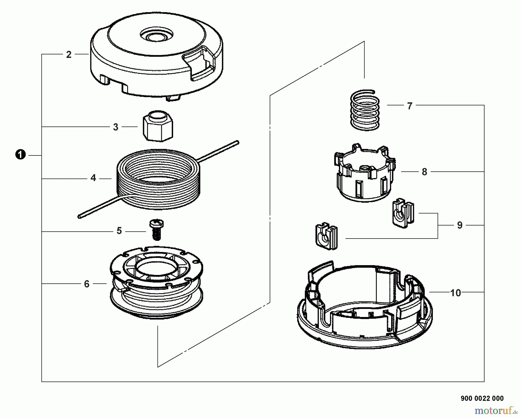 Echo Trimmer, Faden / Bürste GT-22GES - Echo String Trimmer G137 Trimmer Head