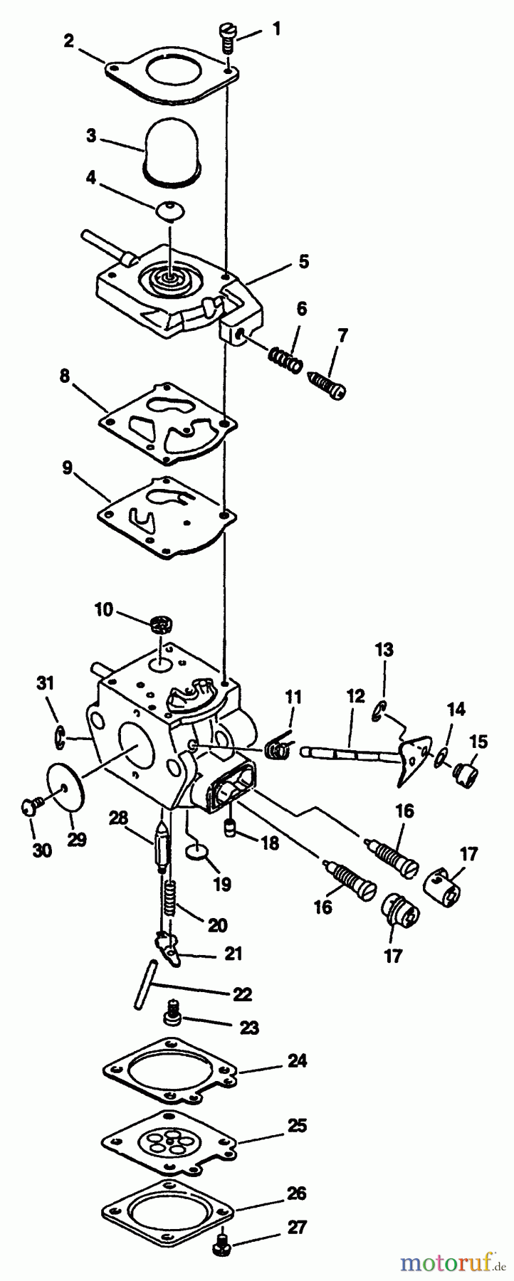 Echo Trimmer, Faden / Bürste GT-2400 - Echo String Trimmer (Type 1E) Carburetor
