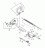 Echo PAS-2000 - Power Unit, S/N: 001001 & Up (Type 1E) Ersatzteile Upper Driveshaft, Coupler, Handles, Throttle