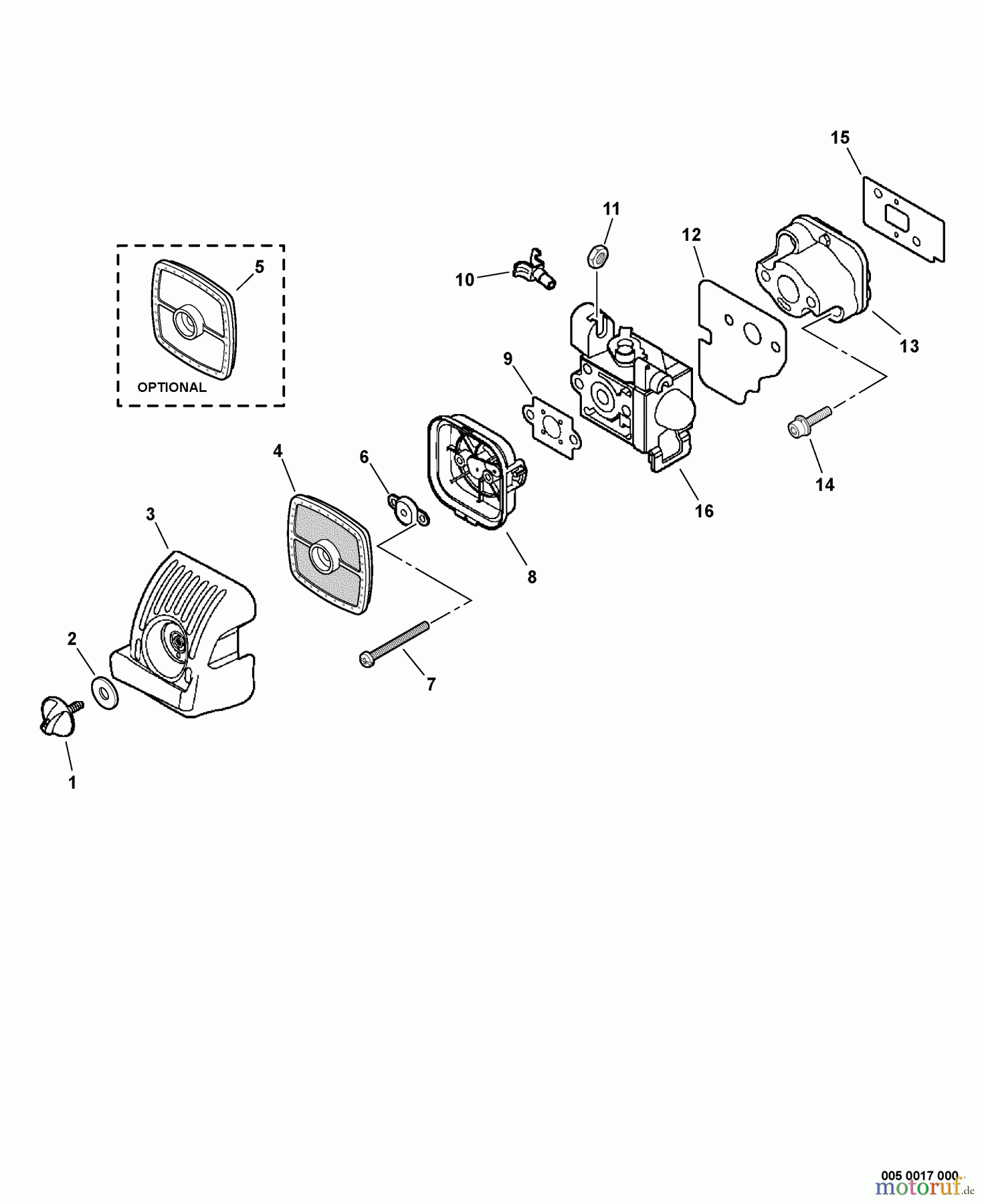  Echo Bläser / Sauger / Häcksler / Mulchgeräte	 PB-251 - Echo Hand Held Blower, S/N: P07611001001 - P07611999999 Intake