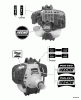 Echo PAS-260 - Power Unit, S/N: S68711001001 - S68711999999 Ersatzteile Labels