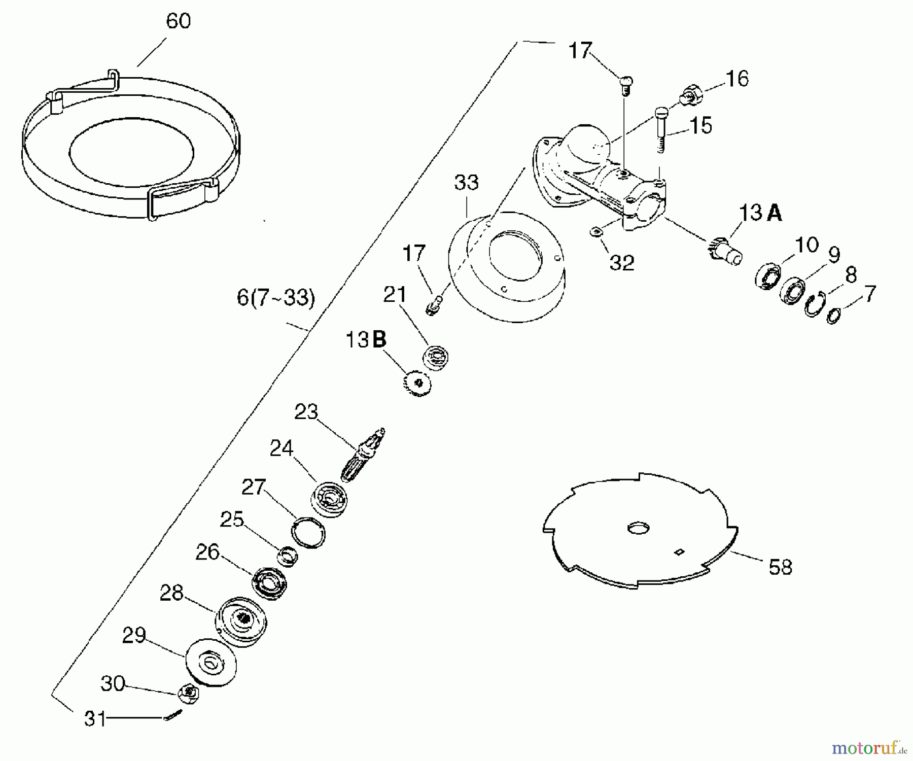 Echo Trimmer, Faden / Bürste SRM-2010 - Echo String Trimmer, Gear Case(U)
