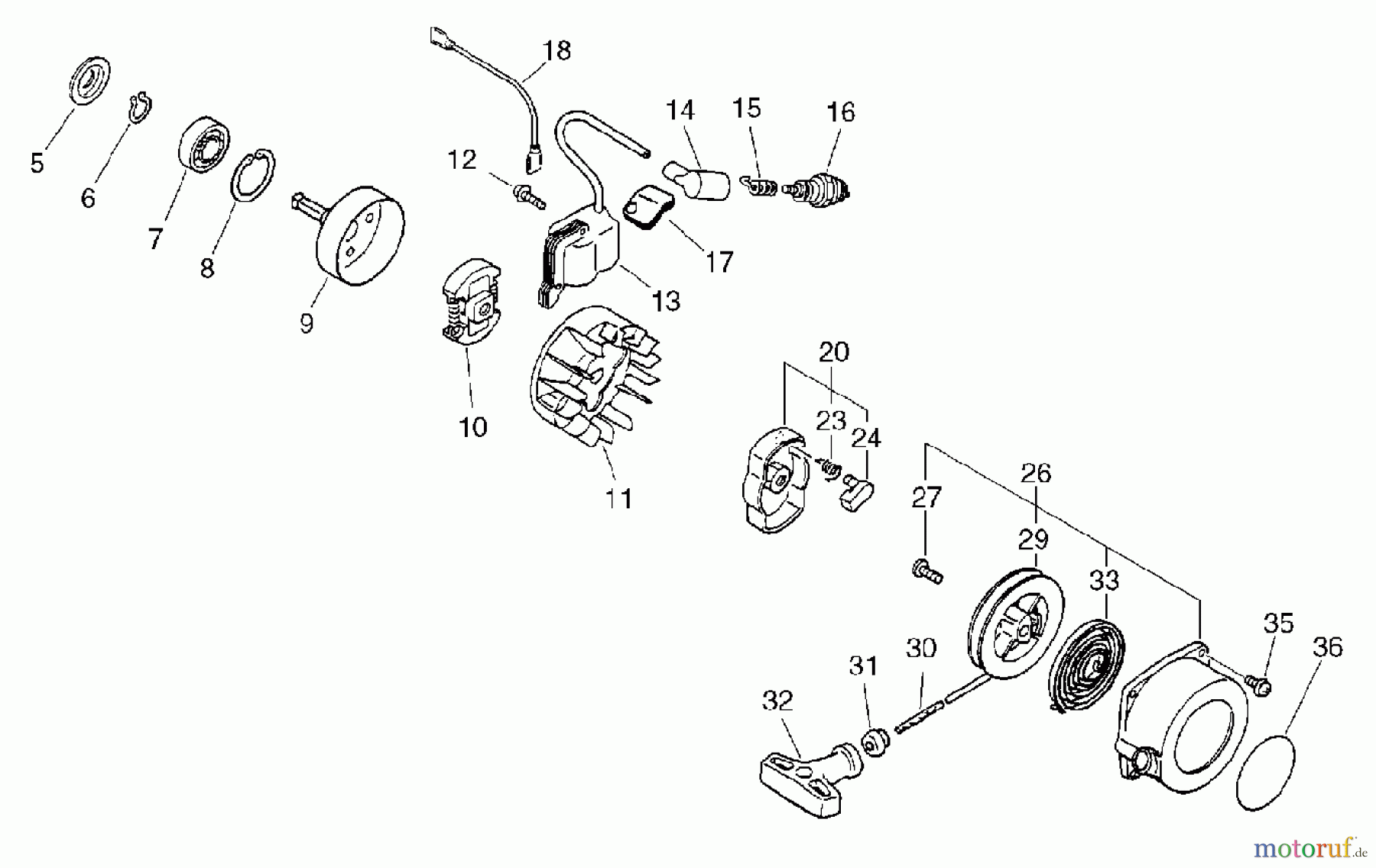 Echo Trimmer, Faden / Bürste SRM-2010 - Echo String Trimmer, Starter, Magneto, Clutch