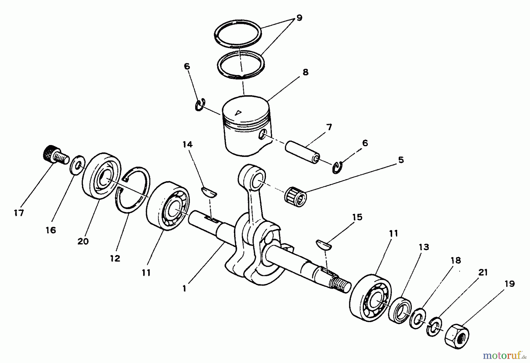 Echo Trimmer, Faden / Bürste SRM-202DA - Echo String Trimmer Crankshaft