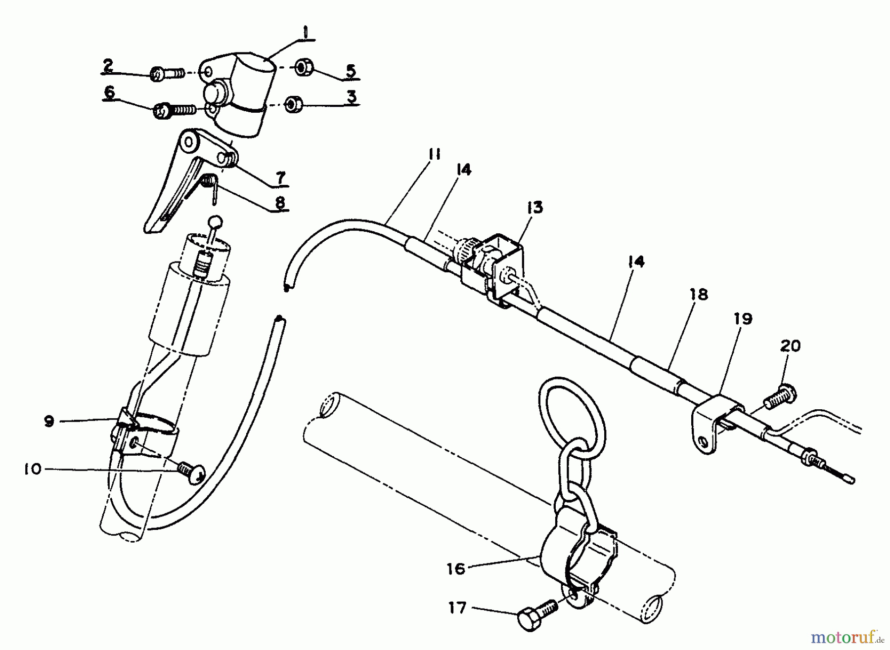 Echo Trimmer, Faden / Bürste SRM-202DA - Echo String Trimmer Driveshaft, Throttle