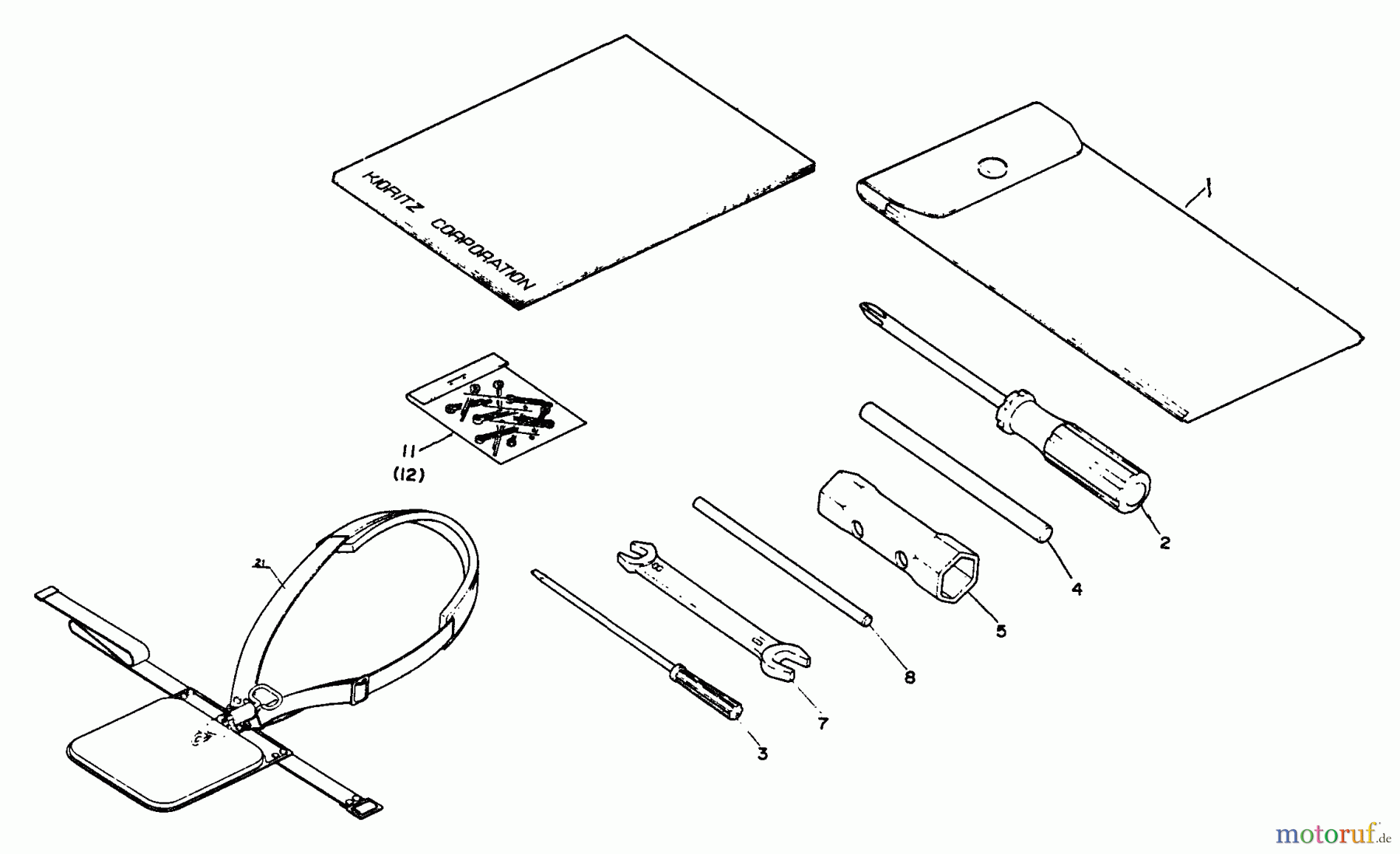 Echo Trimmer, Faden / Bürste SRM-202DA - Echo String Trimmer Harness, Tools