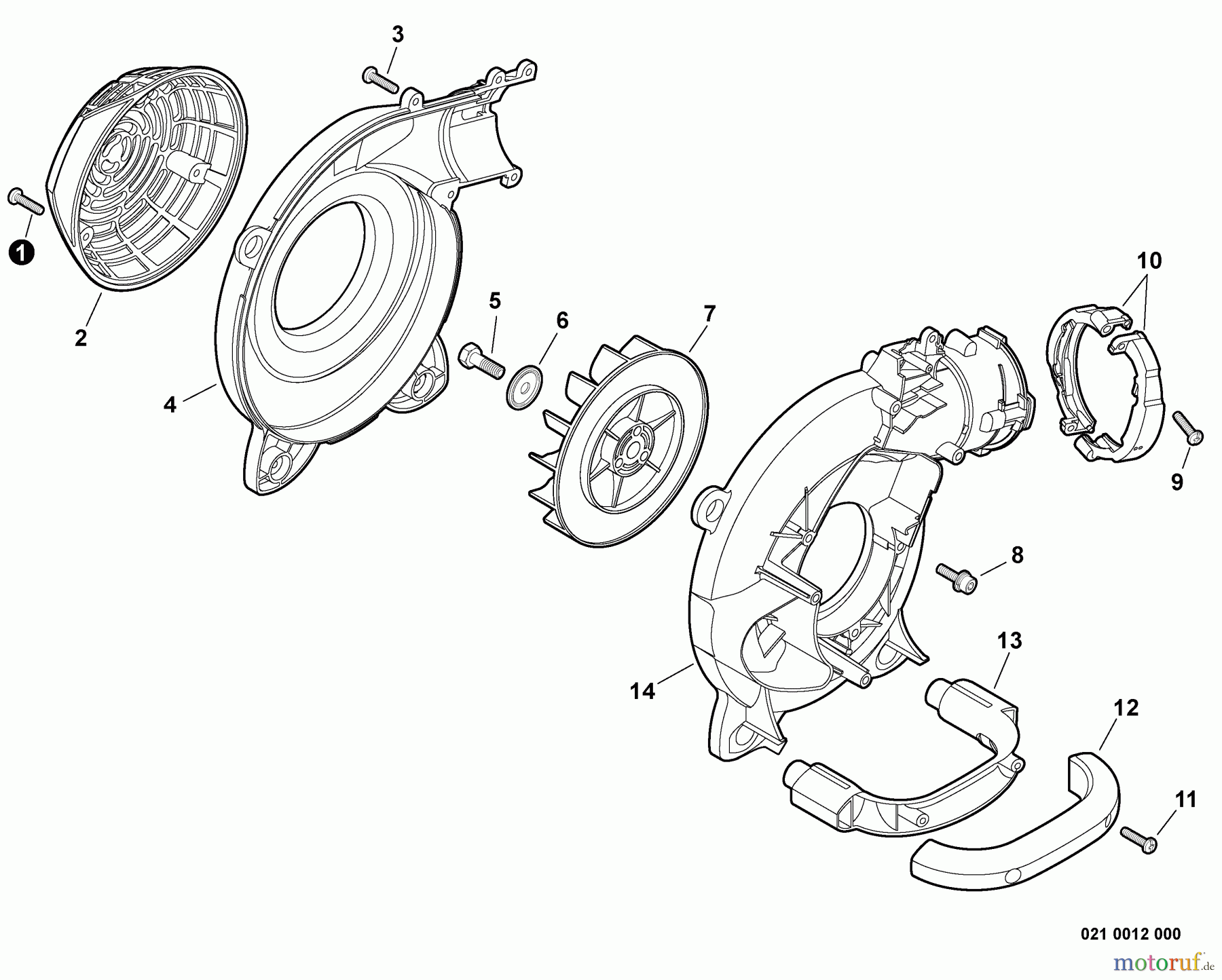  Echo Bläser / Sauger / Häcksler / Mulchgeräte	 PB-255 - Echo Hand Held Blower, S/N: P06213001001 - P06213999999 Fan Housing