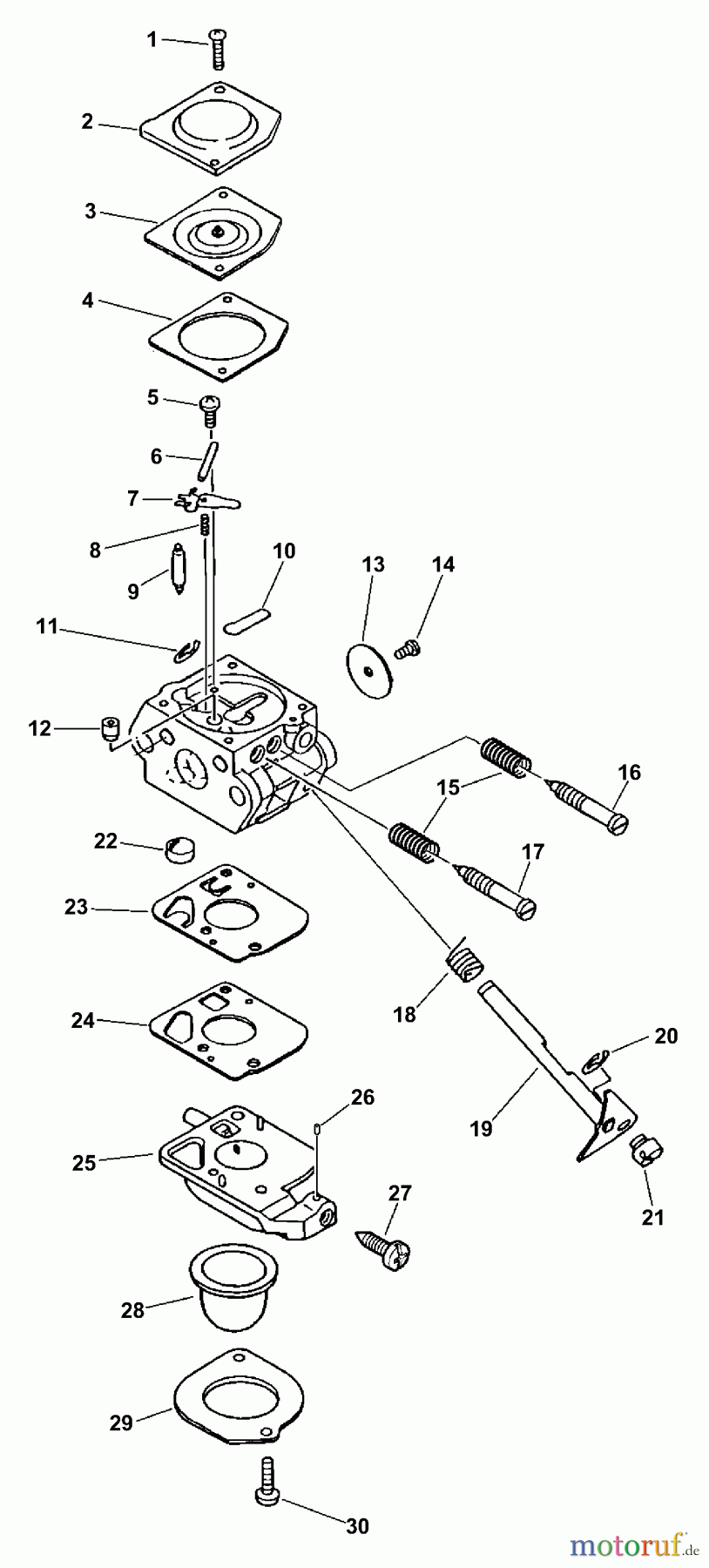 Echo Trimmer, Faden / Bürste SRM-2110 - Echo String Trimmer (Type 1) Carburetor S/N: 001001-205481, 001001-018529