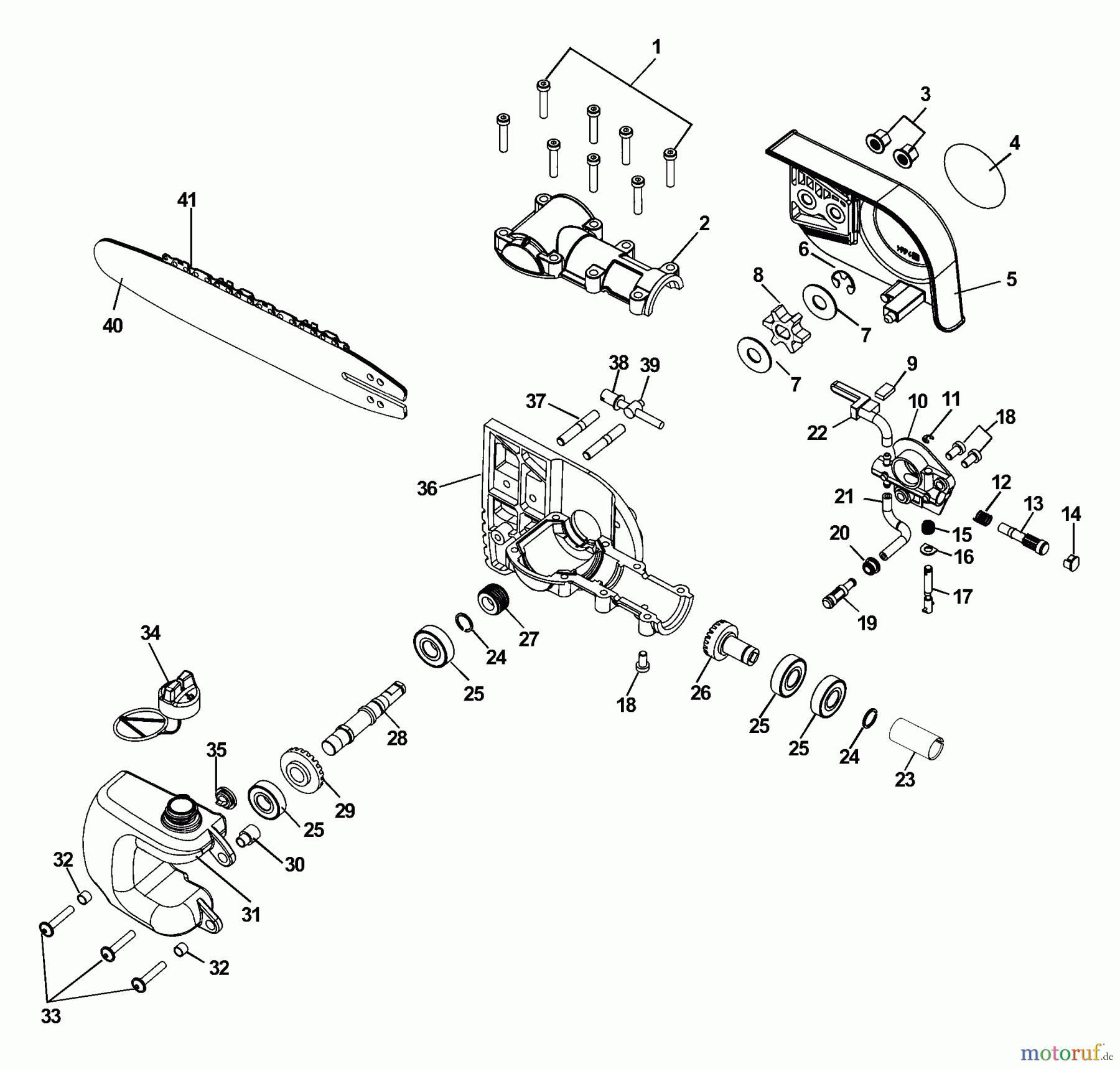 Echo Sägen Zubehör 90080 - Echo Oiler Gear Case Assembly - 22mm 22mm Oiler Gear Case Assembly