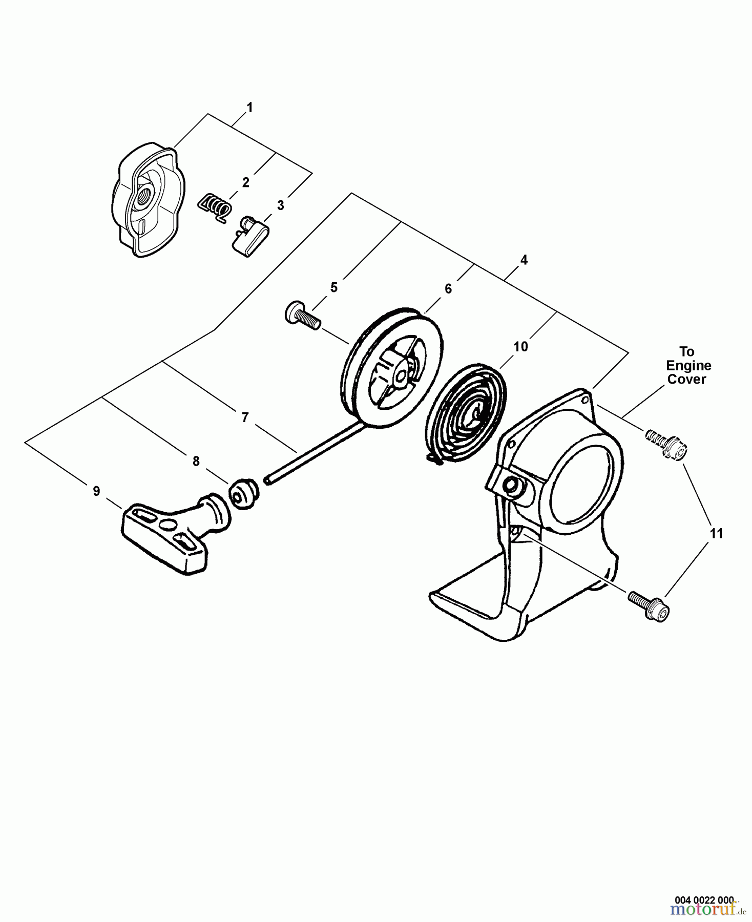 Echo Trimmer, Faden / Bürste SRM-211U - Echo String Trimmer/Brush Cutter, S/N:06001001 - 06999999 Starter -- Standard