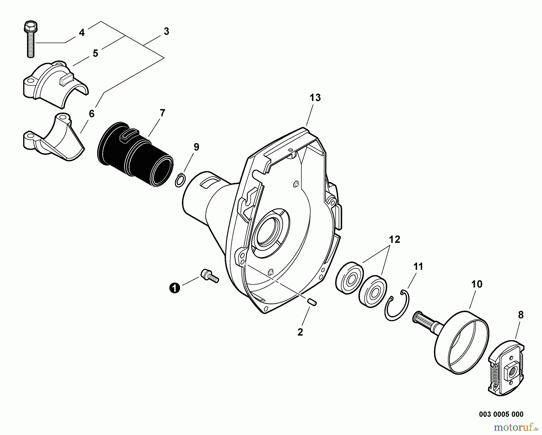 Echo Trimmer, Faden / Bürste SRM-211 - Echo String Trimmer, S/N:02001001 - 02999999 Fan Case, Clutch