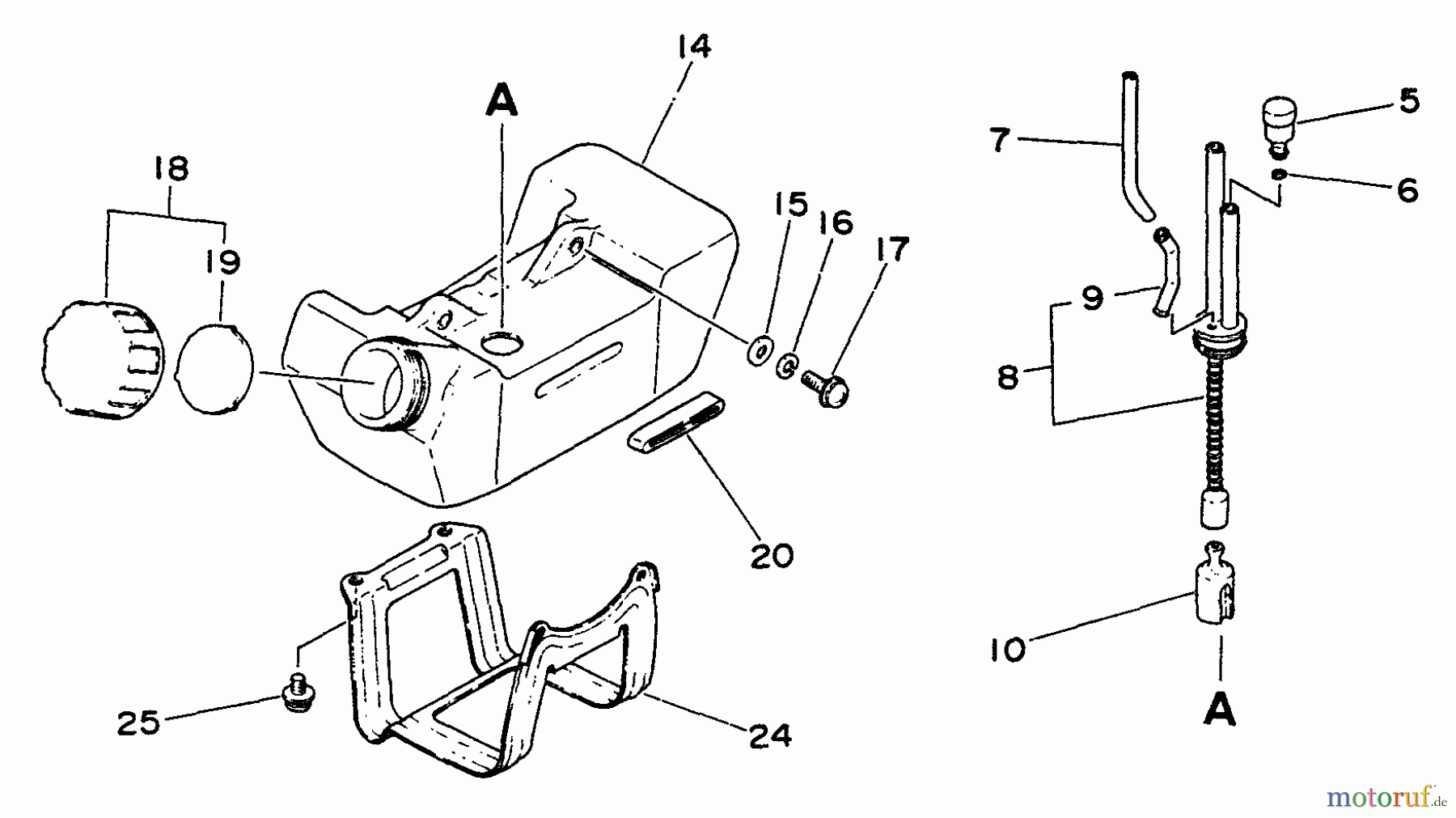 Echo Trimmer, Faden / Bürste SRM-2200 - Echo String Trimmer Fuel System