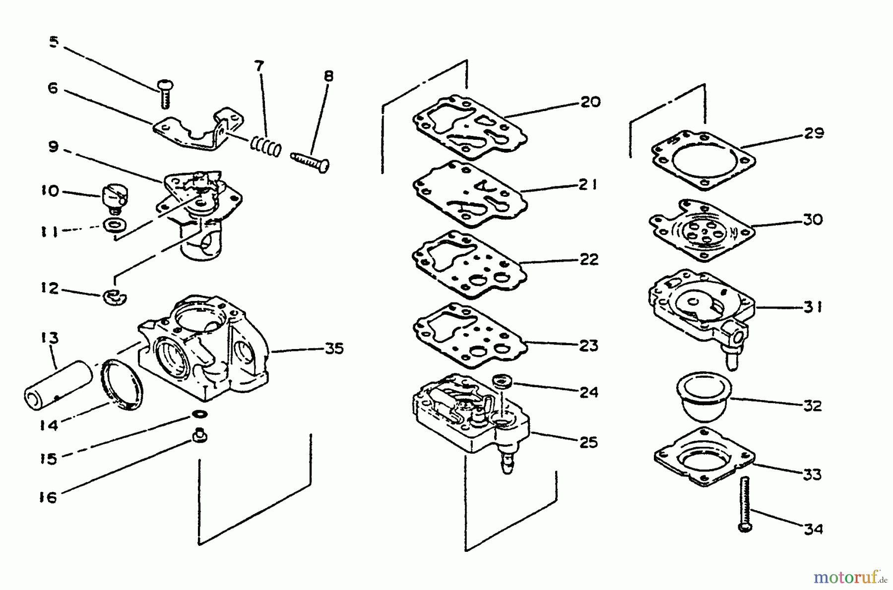 Echo Trimmer, Faden / Bürste SRM-2201 - Echo String Trimmer Carburetor