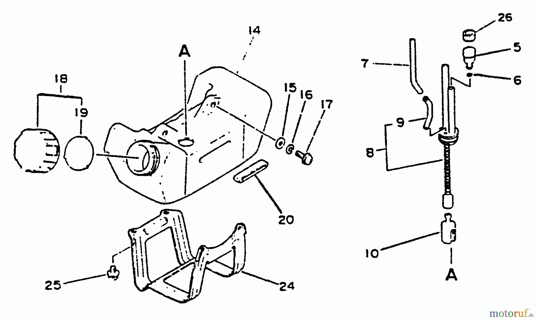 Echo Trimmer, Faden / Bürste SRM-2201 - Echo String Trimmer Fuel System