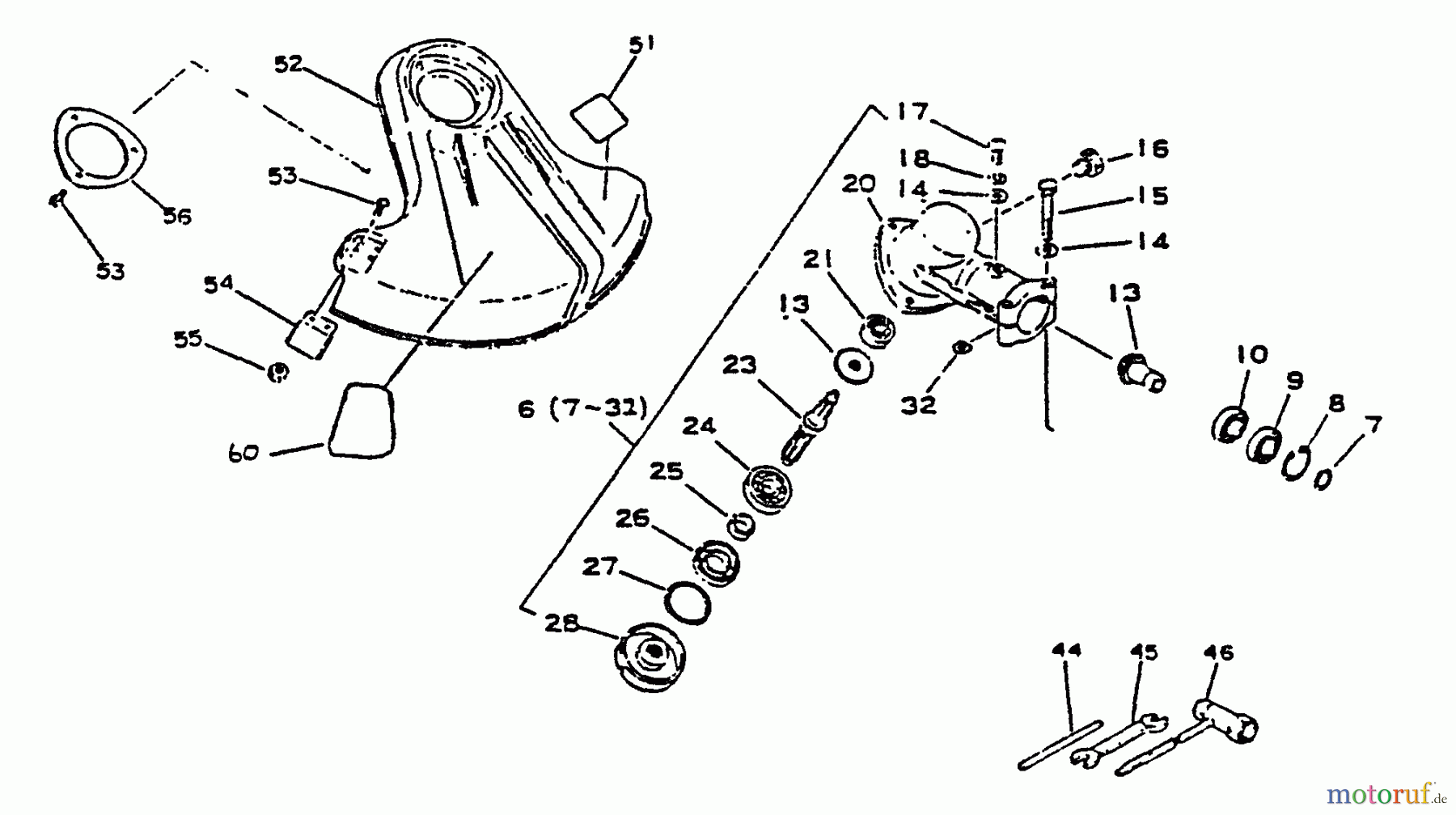 Echo Trimmer, Faden / Bürste SRM-2201 - Echo String Trimmer Shield, Gear Case, Tools