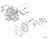 Echo SRM-225 - String Trimmer, S/N: S89413001001 - S89413999999 Ersatzteile Exhaust