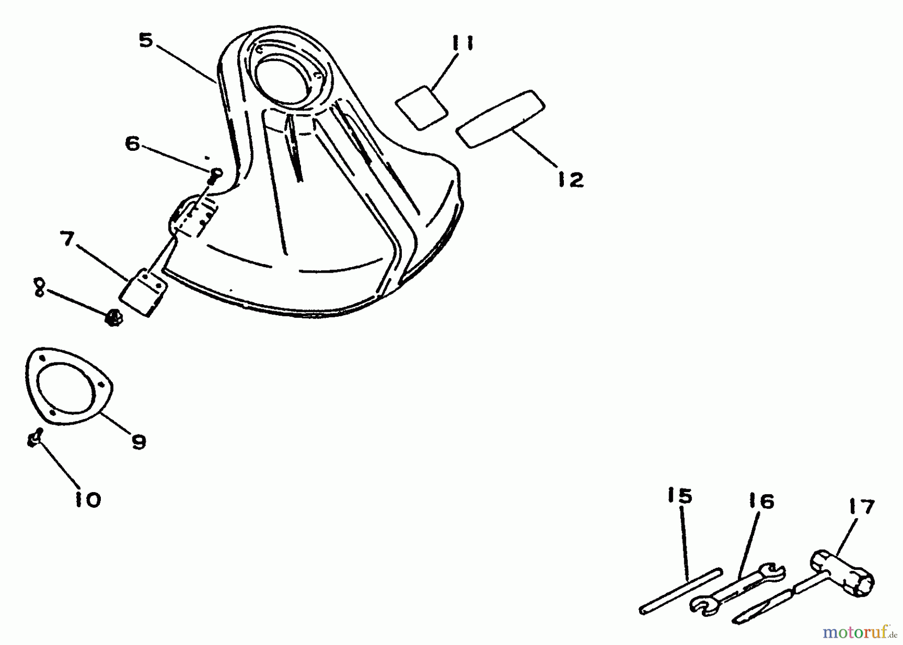 Echo Trimmer, Faden / Bürste SRM-2301 - Echo String Trimmer, S/N:001001 - 0031000 Shield, Tools