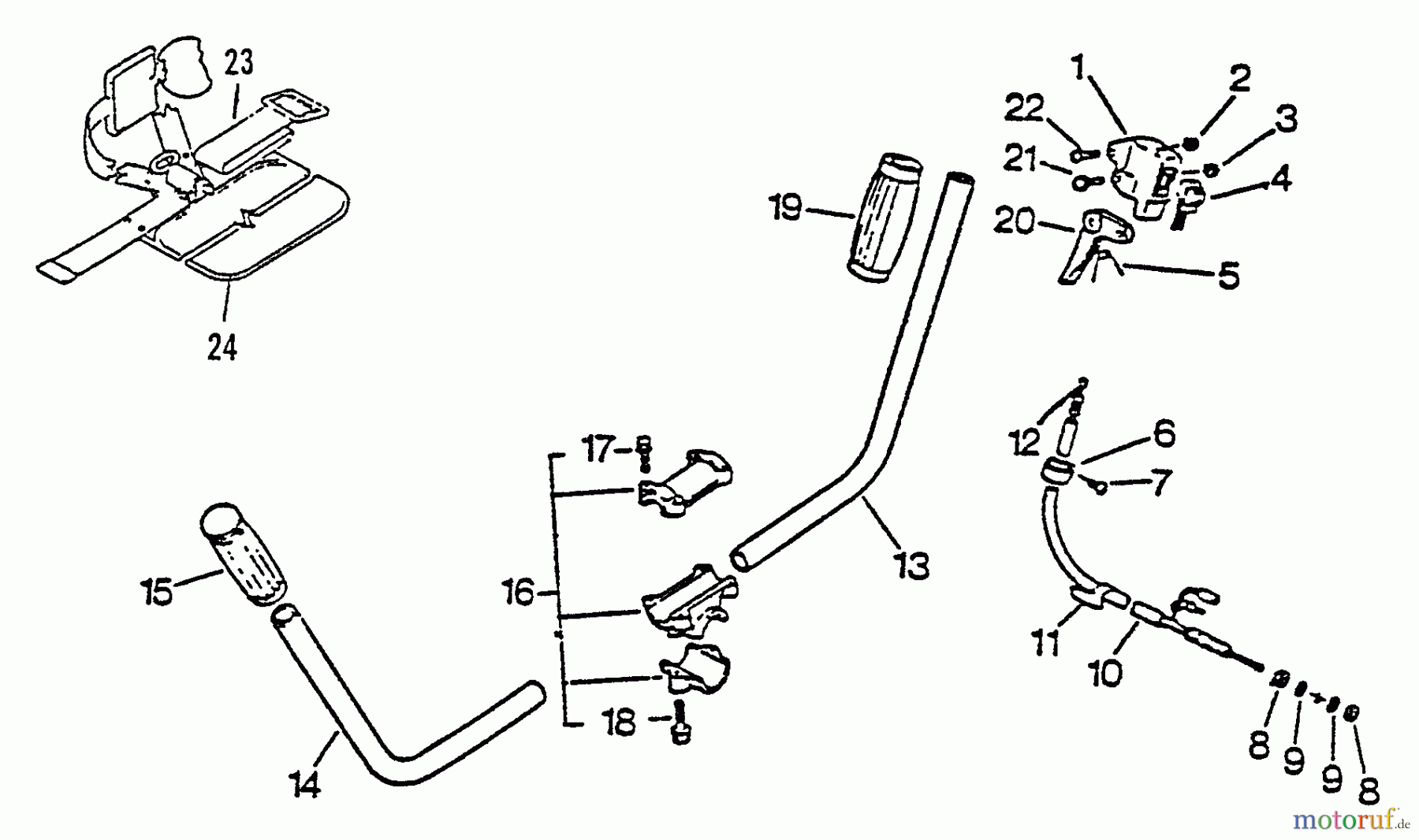 Echo Trimmer, Faden / Bürste SRM-2310 - Echo String Trimmer, S/N:0031001 - 9999999 Handle SRM-2310