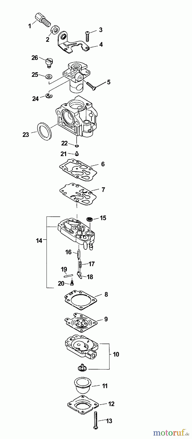 Echo Trimmer, Faden / Bürste SRM-2400SB - Echo String Trimmer (Type 1E) Carburetor S/N: 563000_Up