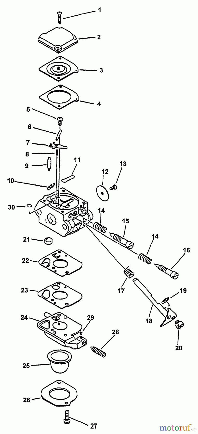 Echo Trimmer, Faden / Bürste SRM-2501S - Echo String Trimmer, S/N:098241 - 999999 Carburetor