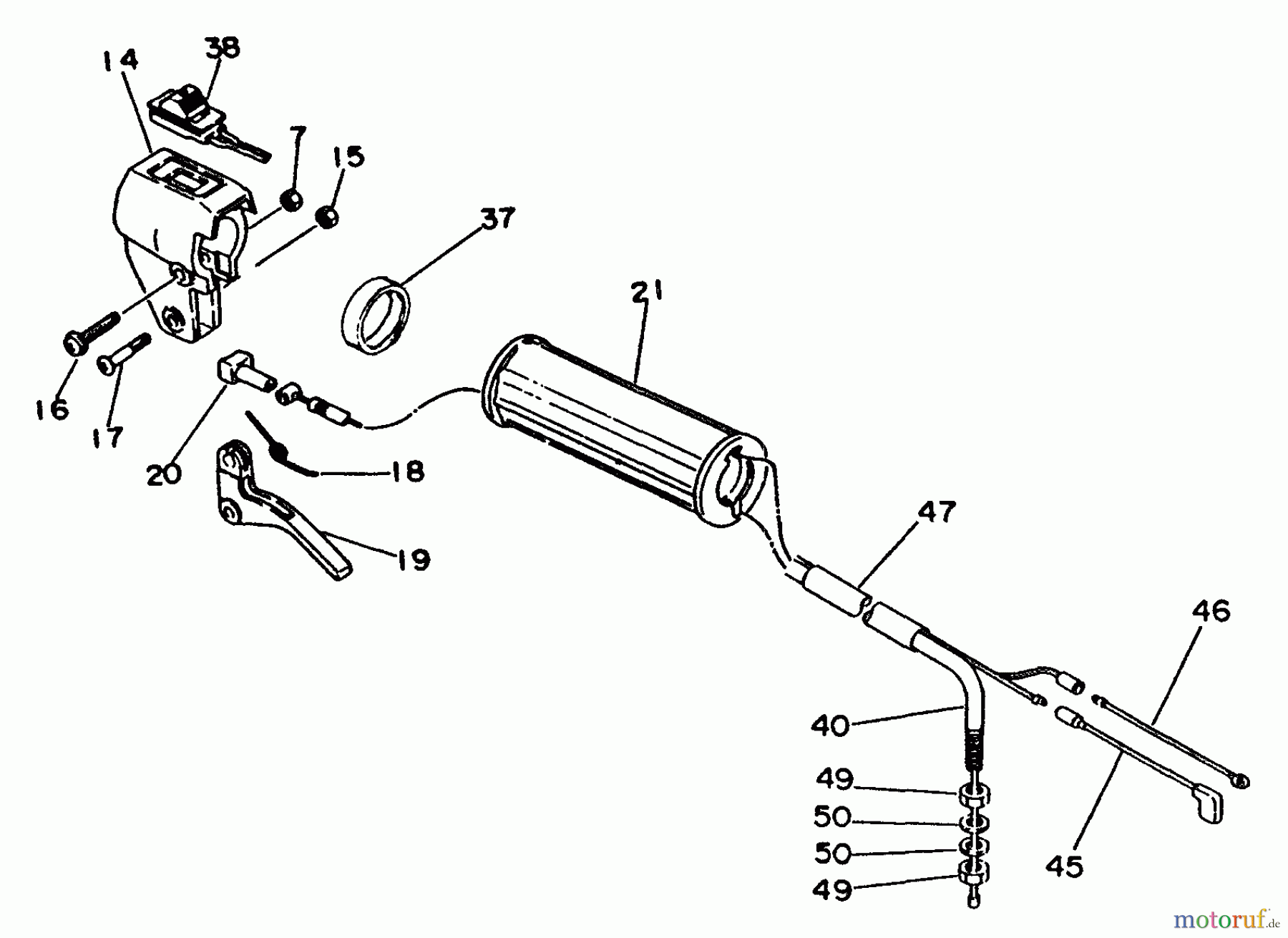 Echo Trimmer, Faden / Bürste SRM-250E - Echo String Trimmer Handle, Right, Throttle, Stop Switch