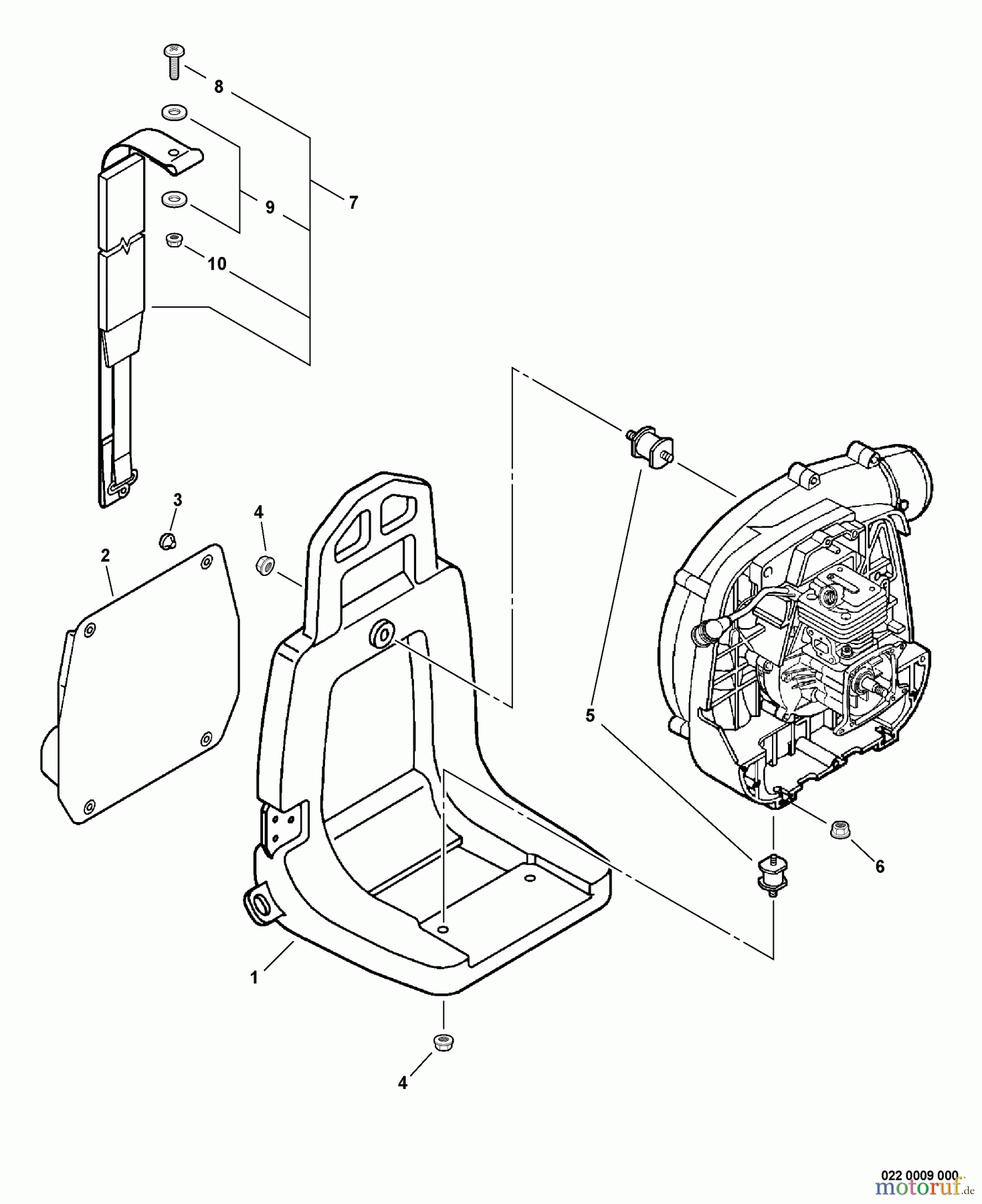 Echo Bläser / Sauger / Häcksler / Mulchgeräte PB-261L - Echo Back Pack Blower, S/N: 02001001 - 02999999 Backpack Frame, Harness