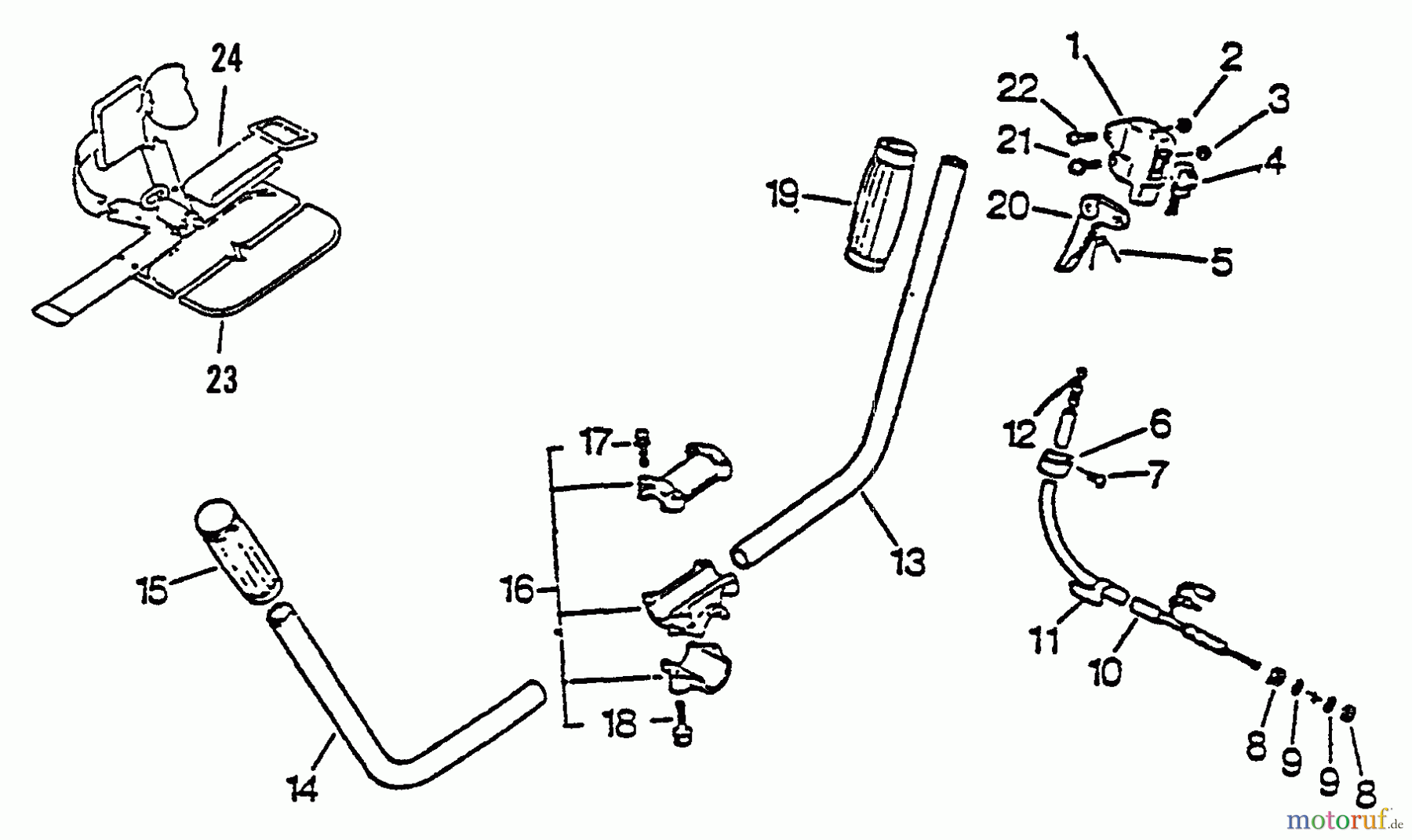  Echo Trimmer, Faden / Bürste SRM-2510 - Echo String Trimmer, S/N:061969 - 079351 HANDLES, SRM-2510, THROTTLE, STOP SWITCH, HARNESS, SRM-2510