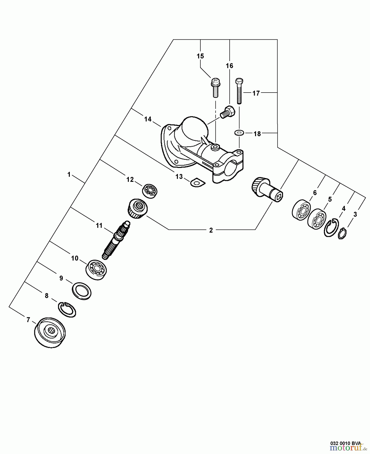 Echo Trimmer, Faden / Bürste SRM-210 - Echo String Trimmer, S/N:10001001 - 10999999 Gear Case S/N: 10001506 - 10011066