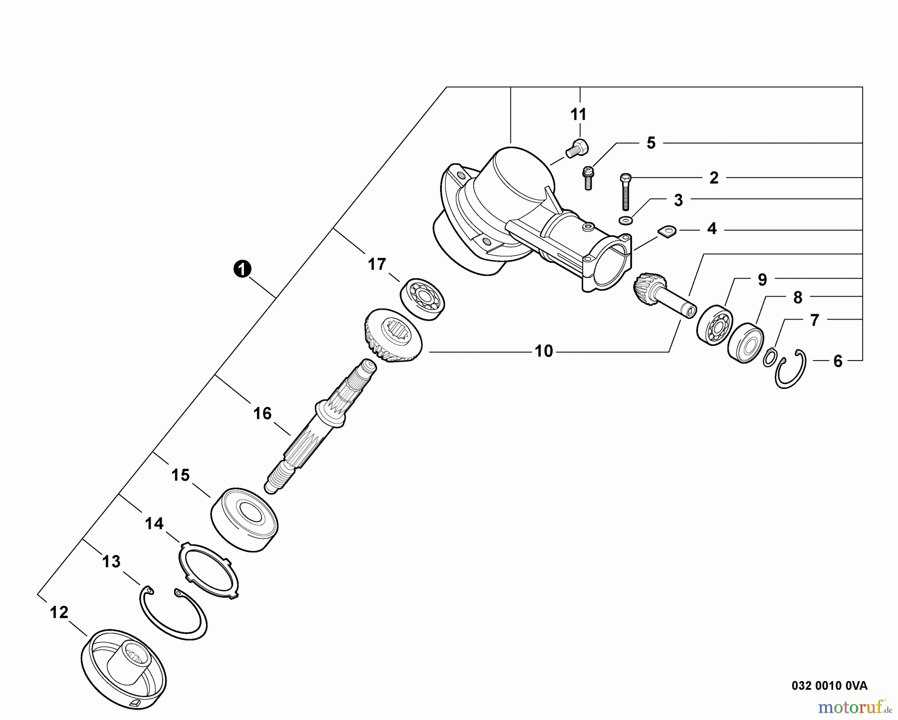 Echo Trimmer, Faden / Bürste SRM-210SB - Echo String Trimmer, S/N: S65511001001 - S65511999999 Gear Case