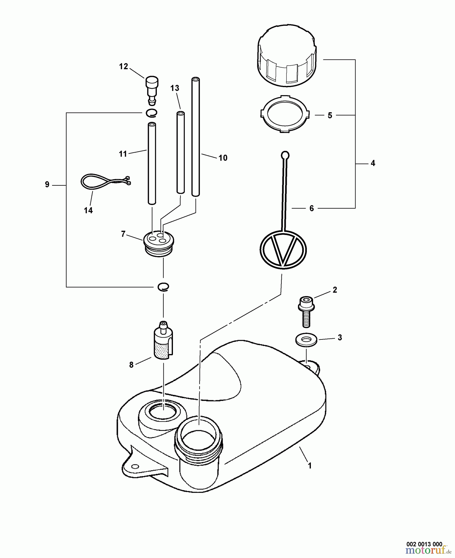 Echo Bläser / Sauger / Häcksler / Mulchgeräte PB-265L - Echo Back Pack Blower, S/N: 09001001 - 09999999 Fuel System