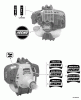 Echo SRM-261 - String Trimmer, S/N:02001001 - 02999999 Ersatzteile Labels