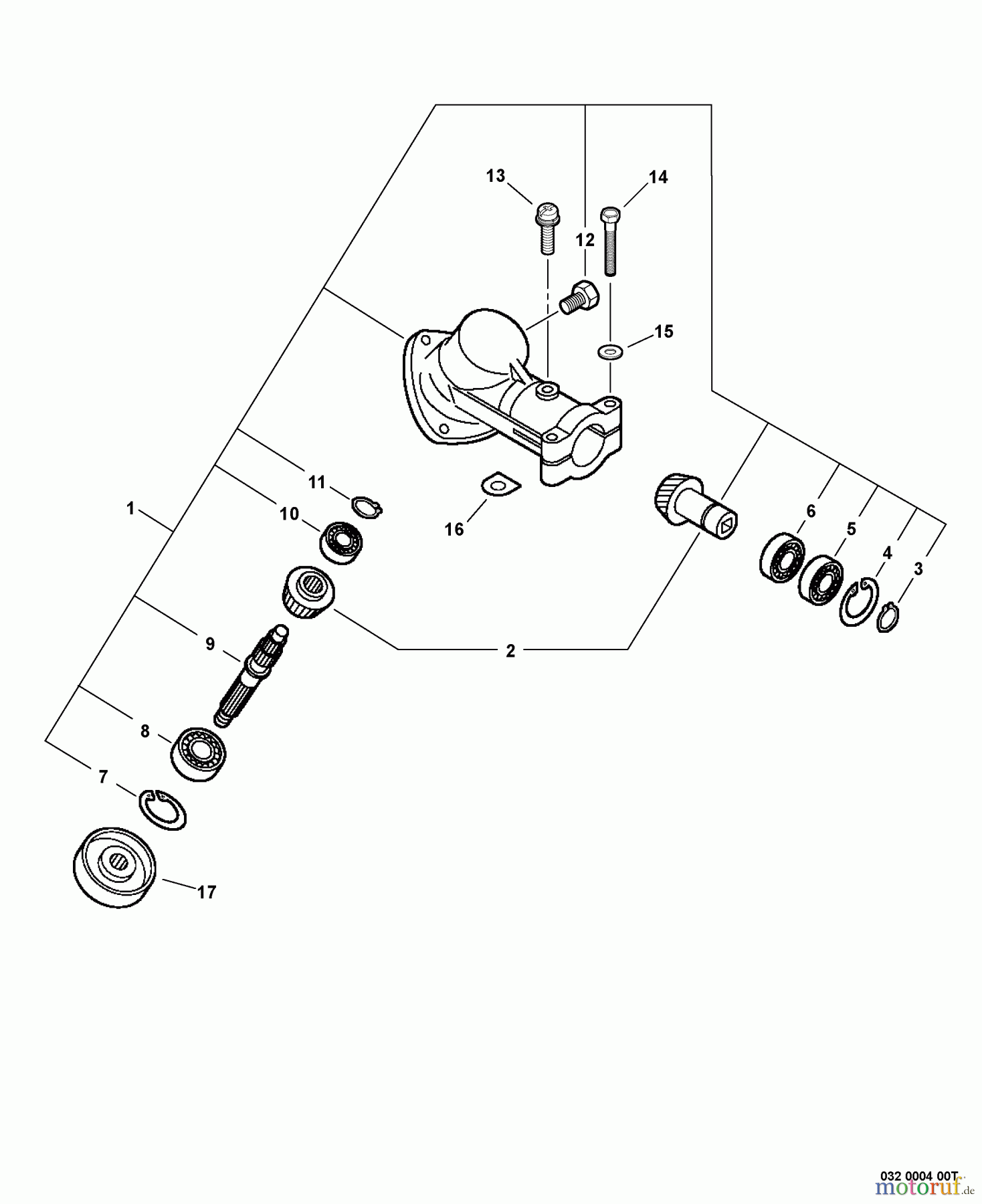 Echo Trimmer, Faden / Bürste SRM-261T - Echo String Trimmer, S/N:S66411001001 - S66411999999 Gear Case