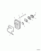 Echo PB-265L - Back Pack Blower, S/N: P09312001001 - P09312999999 Ersatzteile Exhaust