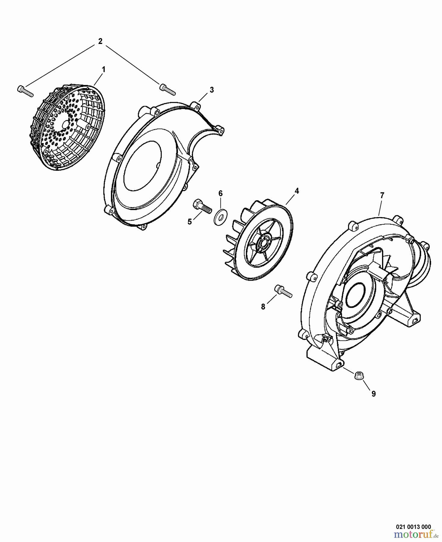 Echo Bläser / Sauger / Häcksler / Mulchgeräte PB-265L - Echo Back Pack Blower, S/N: P07811001001 - P07811999999 Fan Case