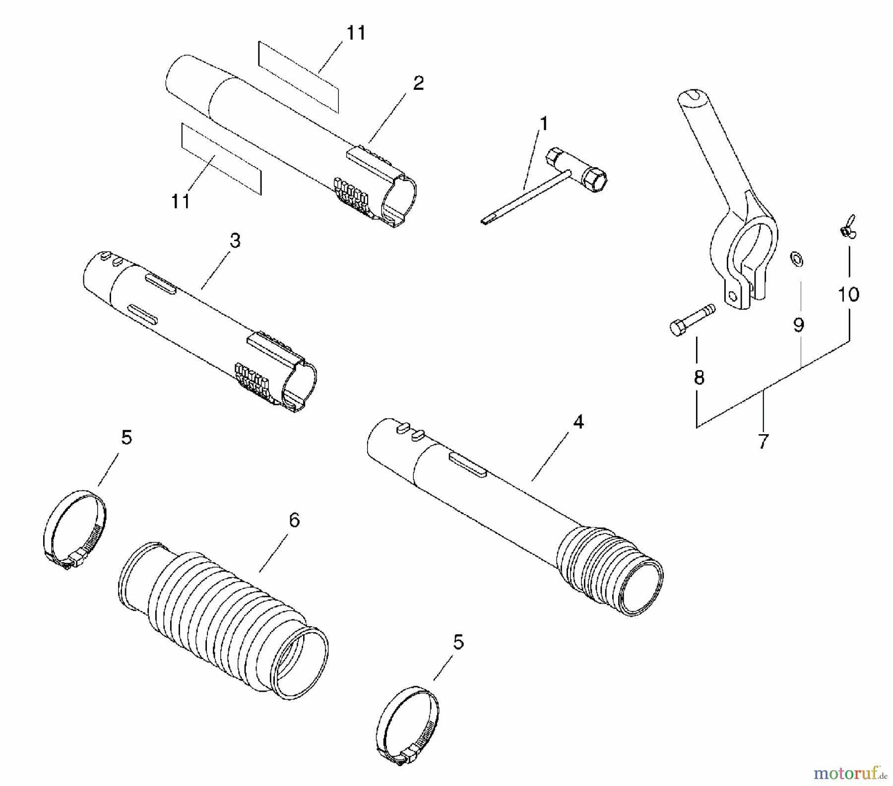 Echo Bläser / Sauger / Häcksler / Mulchgeräte PB-265LN - Echo Blower/Vacuums, S/N: P38426001001 - P38426999999 Blower Tubes, Handle, Tools