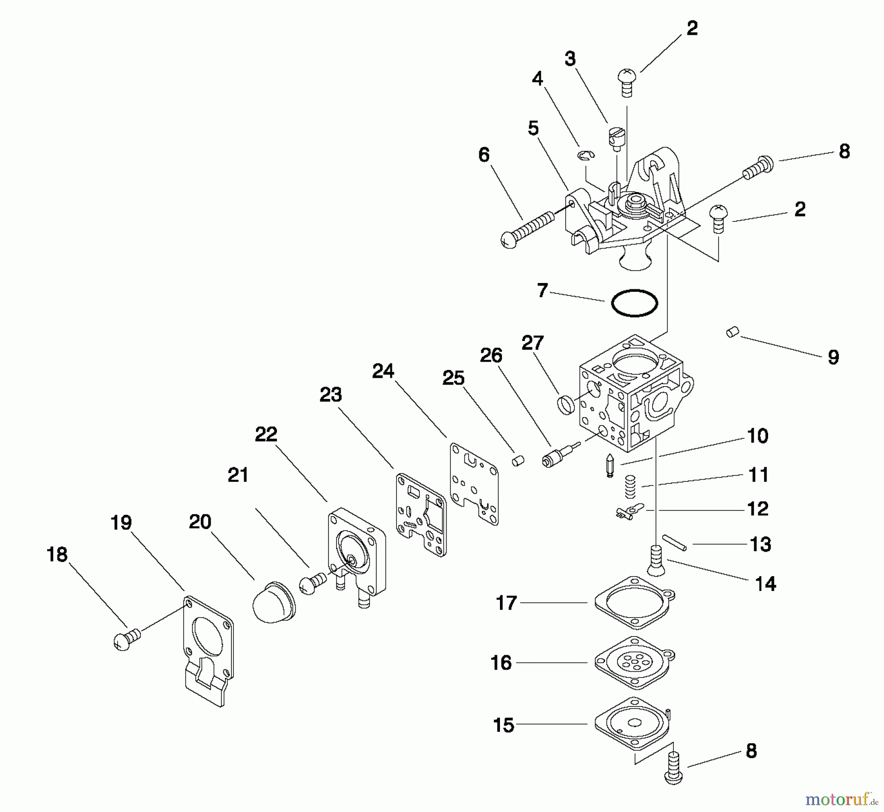 Echo Bläser / Sauger / Häcksler / Mulchgeräte PB-265LN - Echo Blower/Vacuums, S/N: P38426001001 - P38426999999 Carburetor