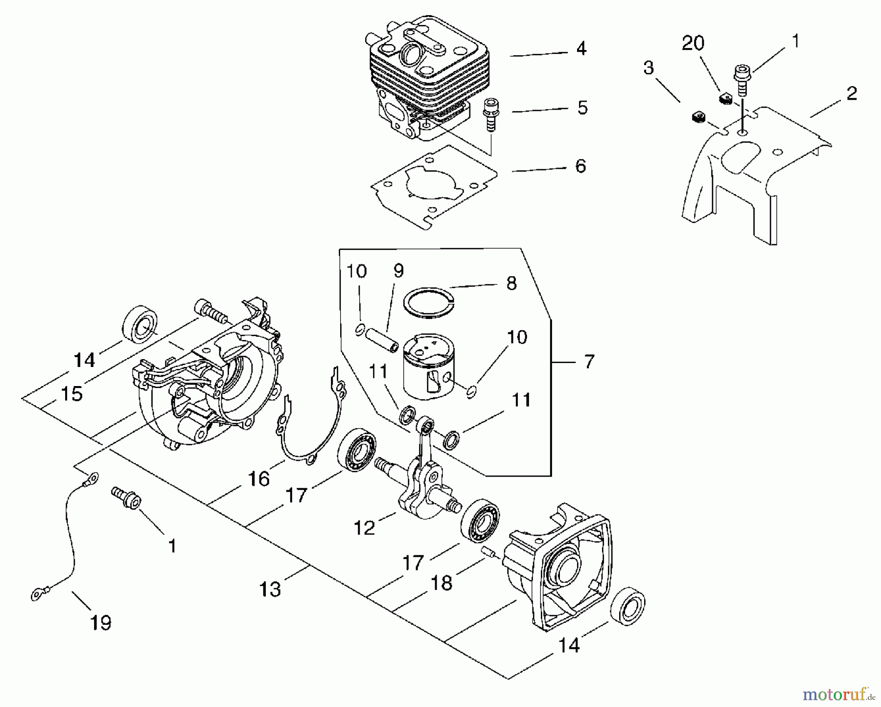 Echo Bläser / Sauger / Häcksler / Mulchgeräte PB-265LN - Echo Blower/Vacuums, S/N: P38426001001 - P38426999999 Piston, Crankshaft