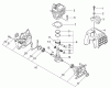 Echo SRM-270 - String Trimmer/Brush Cutter, S/N: 36001001 - 36999999 Ersatzteile Cylinder, Crankcase, Piston
