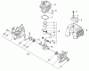 Echo SRM-270U - String Trimmer/Brush Cutter, S/N: S52520001001 - S52520999999 Ersatzteile Cylinder, Piston, Crankcase, Engine Cover