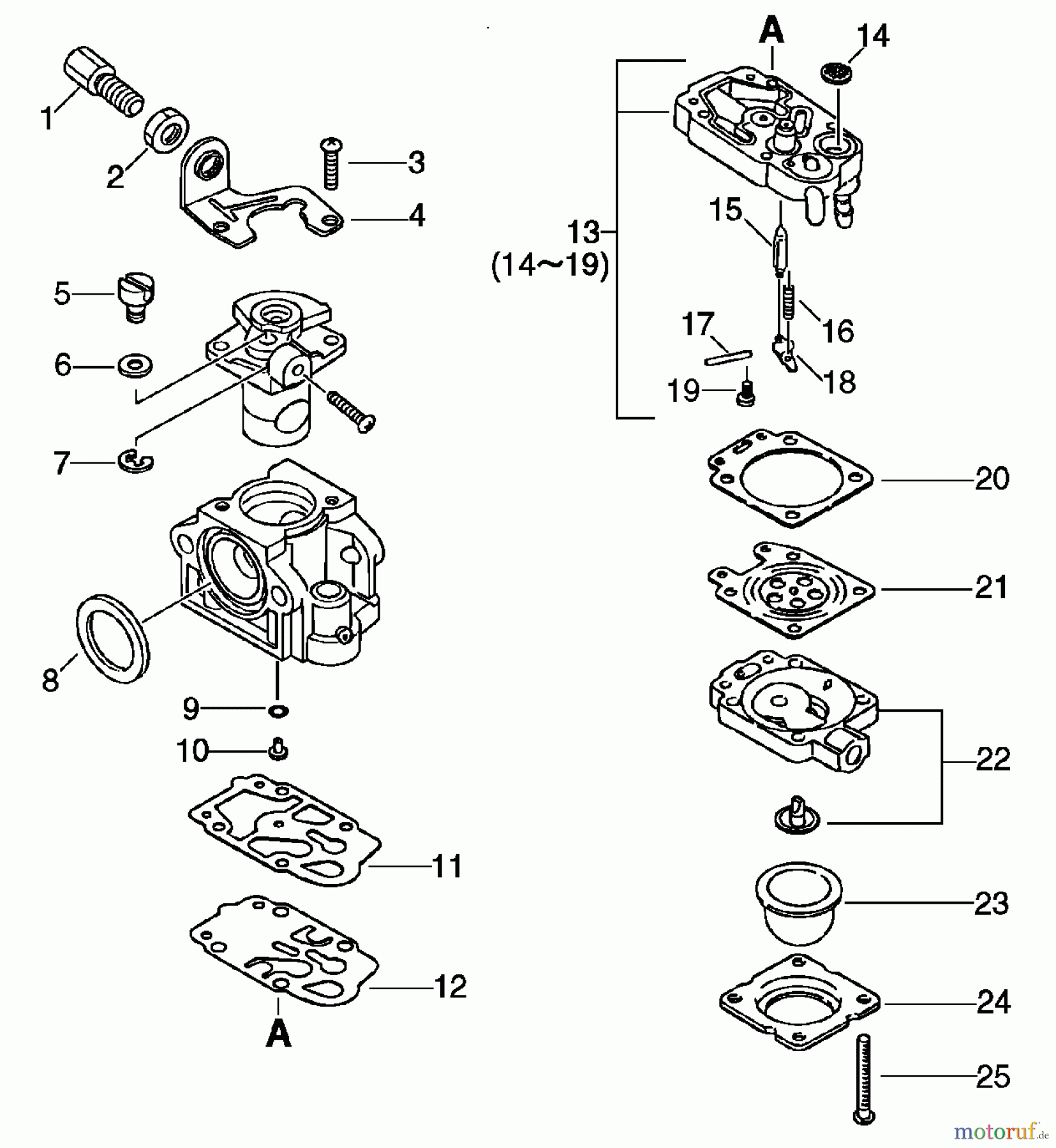 Echo Trimmer, Faden / Bürste SRM-270U - Echo String Trimmer/Brush Cutter, Carburetor