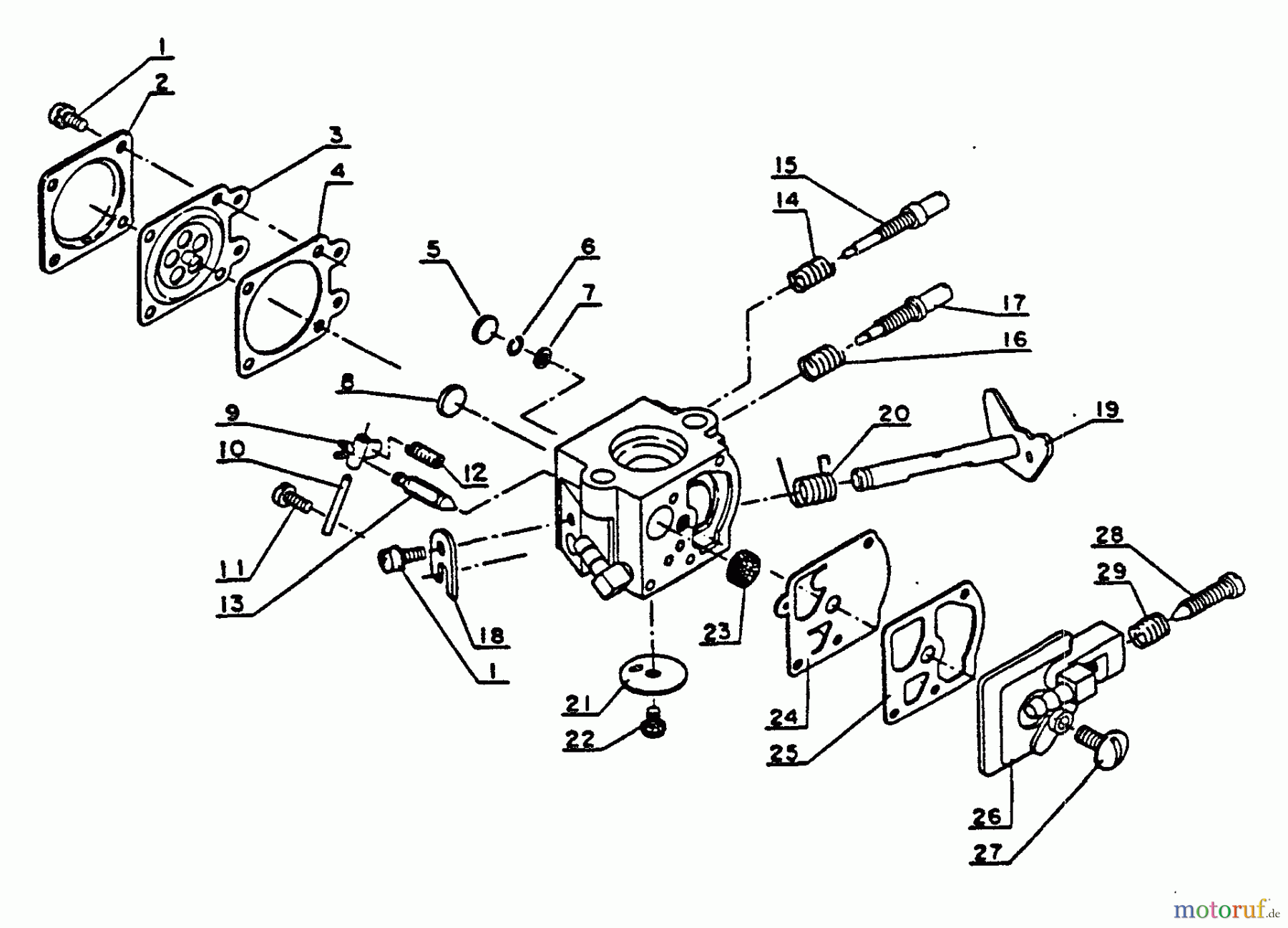  Echo Bläser / Sauger / Häcksler / Mulchgeräte	 PB-300E - Echo Back Pack Blower, S/N 0049617 - 9999999 Carburetor