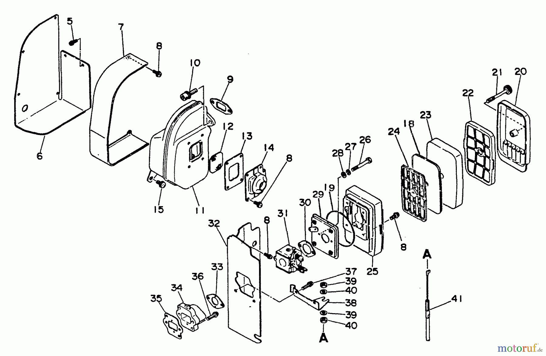  Echo Bläser / Sauger / Häcksler / Mulchgeräte	 PB-300E - Echo Back Pack Blower, S/N 0049617 - 9999999 Intake, Exhaust, Air Cleaner
