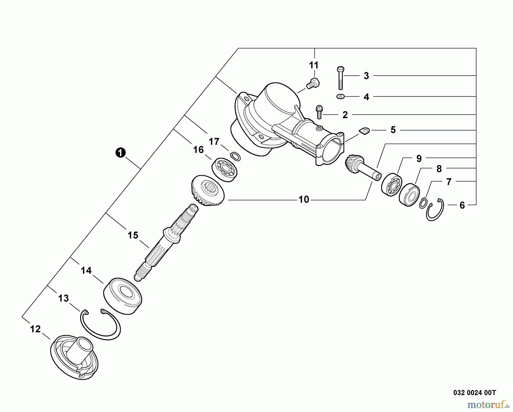 Echo Trimmer, Faden / Bürste SRM-265T - Echo String Trimmer, S/N: S70511001001 - S70511999999 Gear Case